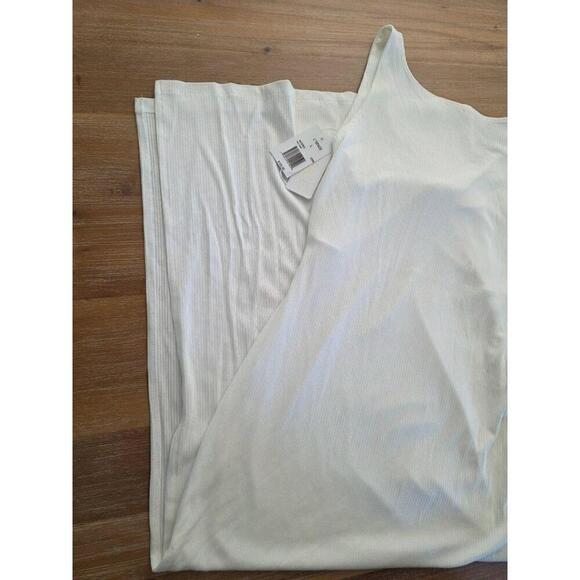 NWT L*SPACE Cream Ribbed Twist Cutout Maxi Dress Sleeveless Keyhole Large - Picture 10 of 10